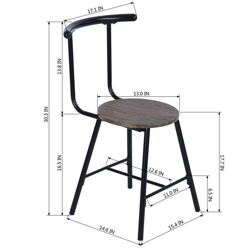 Dining Set: Dining Table with 2 Chairs Dining Set, Breakfast Table