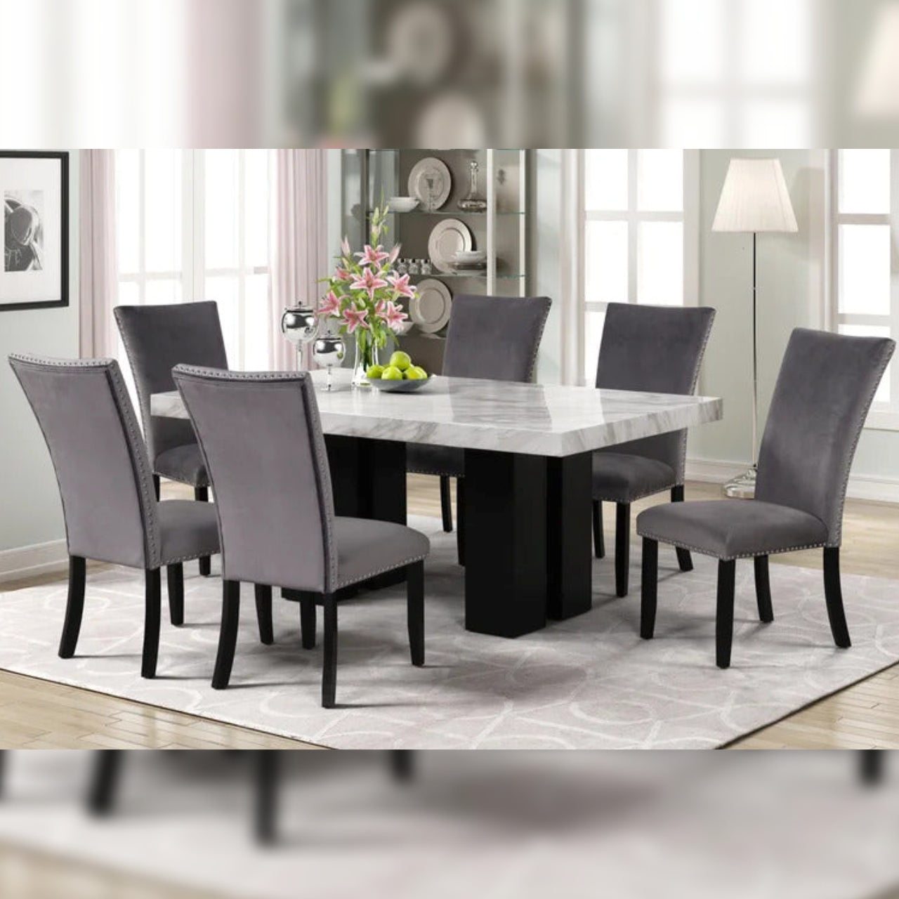Dining Set Dining Table with 6 Chairs Dining Set