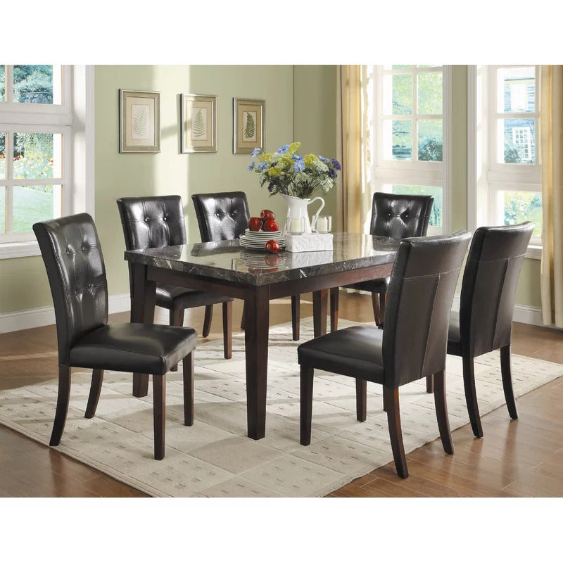 Dining Set: Dining Table with 6 Chairs Bar Height Dining Set