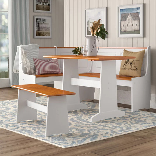 Dining Set: Dining Table with 6 Chairs Breakfast Dining Set