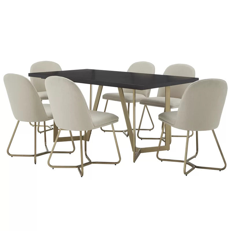 Dining Set: Dining Table with 6 Chairs Dining Set