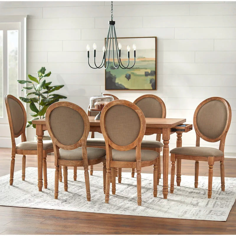 Dining Set: Dining Table with 6 Chairs Dining Set