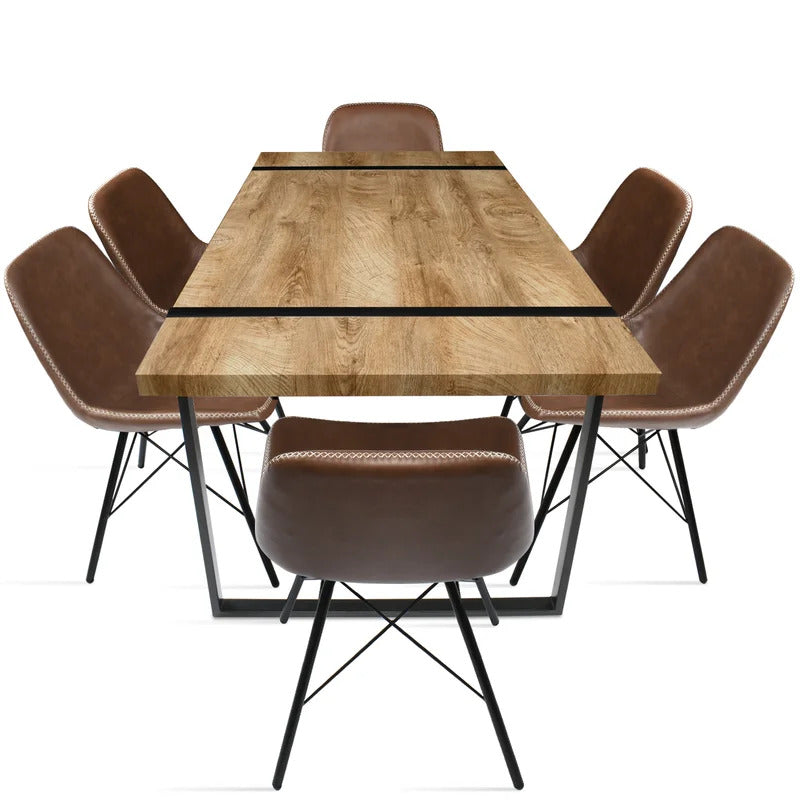Dining Set : Dining Table with 6 Chairs Dining Set