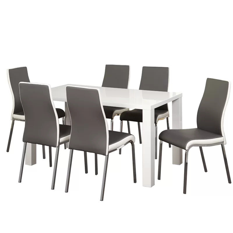 Dining Set: Dining Table with 6 Chairs Dining Set