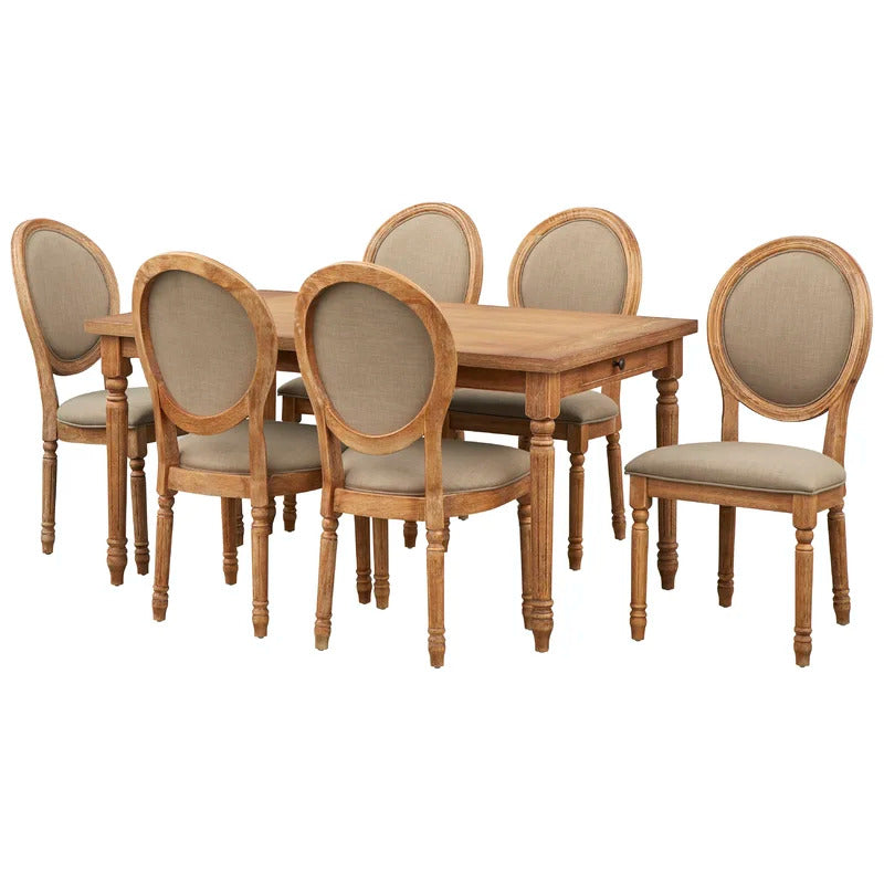Dining Set: Dining Table with 6 Chairs Dining Set