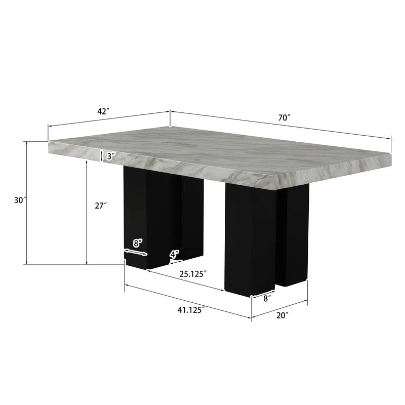 Dining Set: Dining Table with 6 Chairs Dining Set