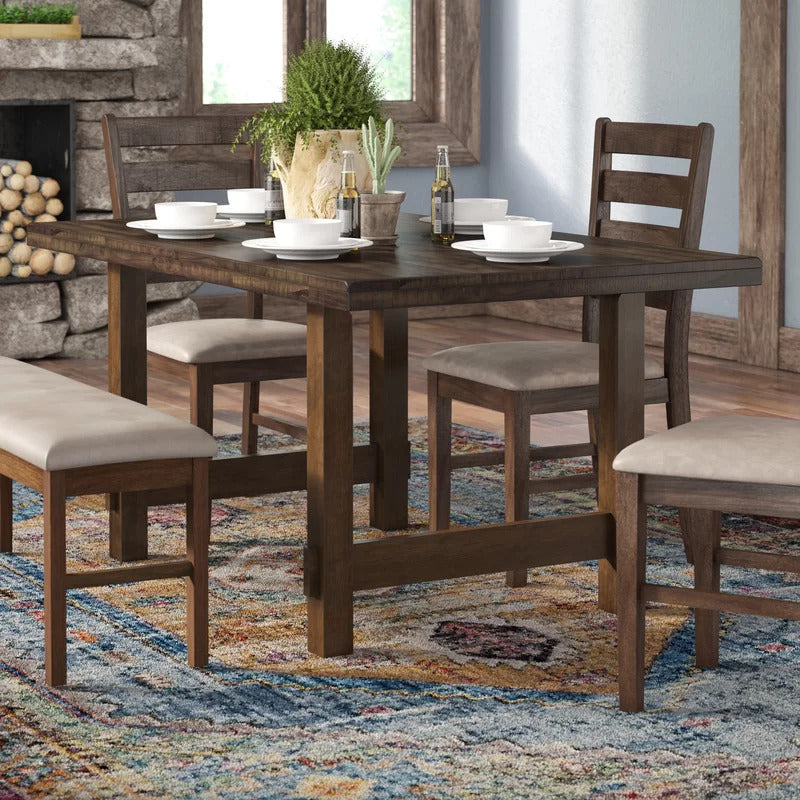 Dining Set: Dining Table with 6 Chairs Dining Set