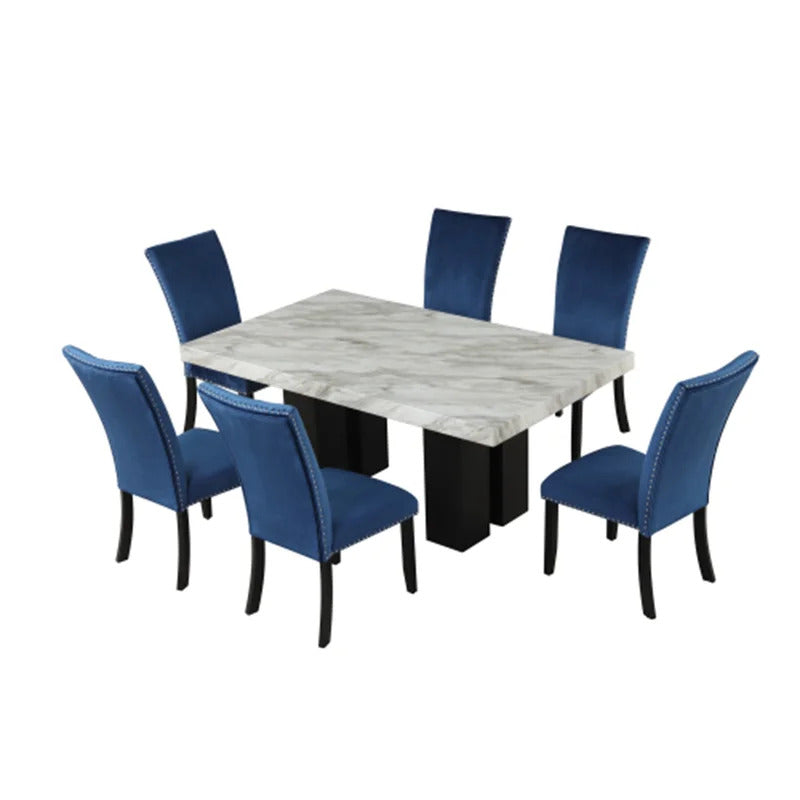 Dining Set: Dining Table with 6 Chairs Dining Set