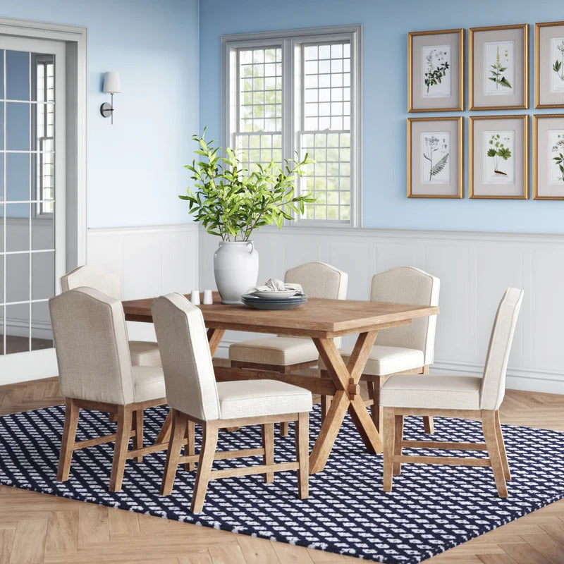 Dining Set: Dining Table with 6 Chairs Dining Set