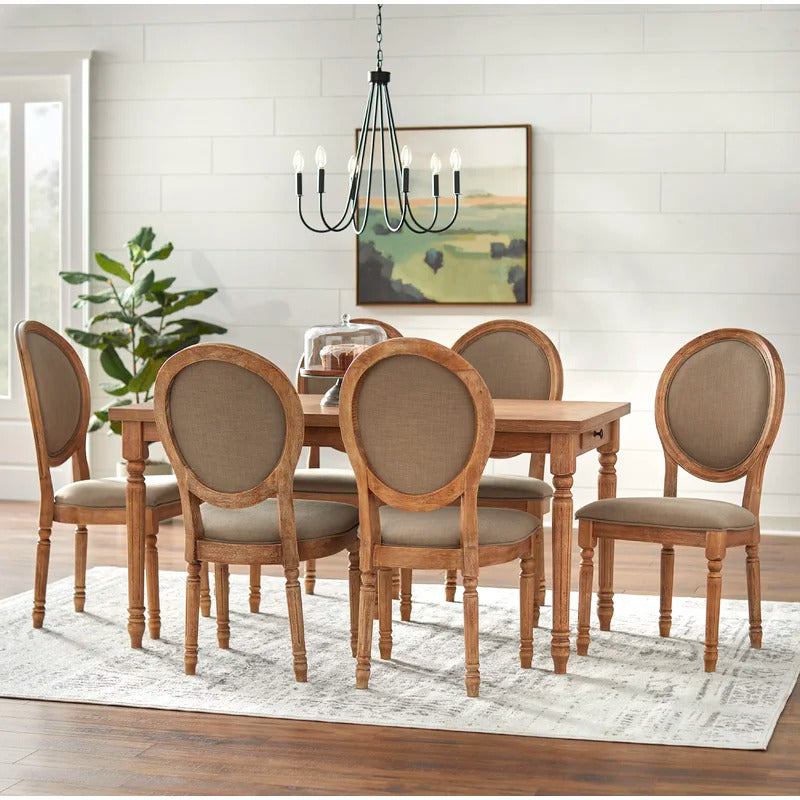 Dining Set: Dining Table with 6 Chairs Dining Set