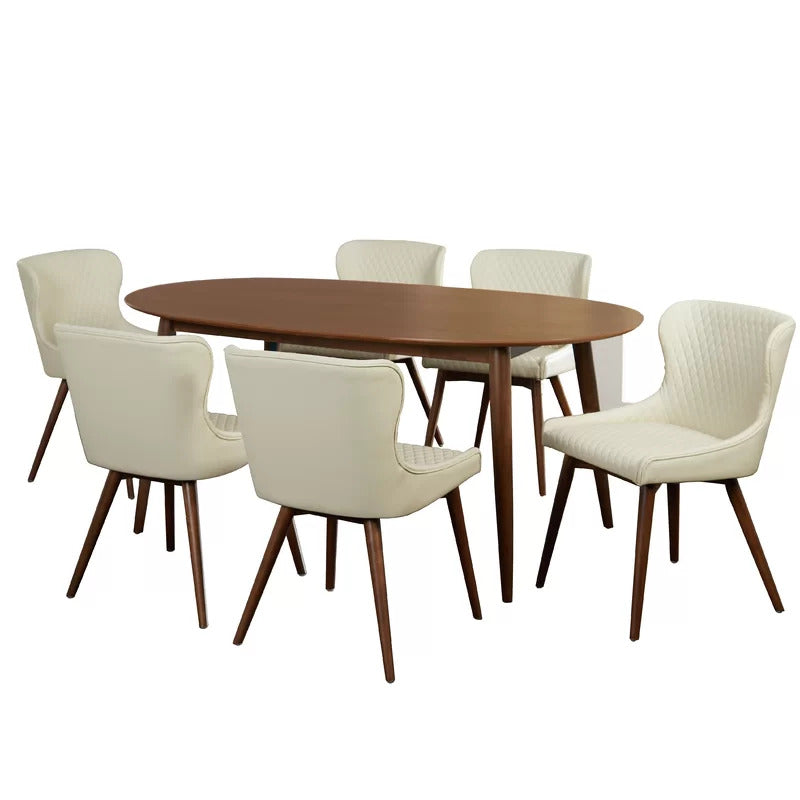 Dining Set: Dining Table with 6 Chairs Dining Set