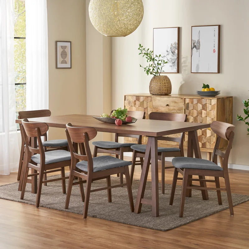 Dining Set: Dining Table with 6 Chairs Dining Set