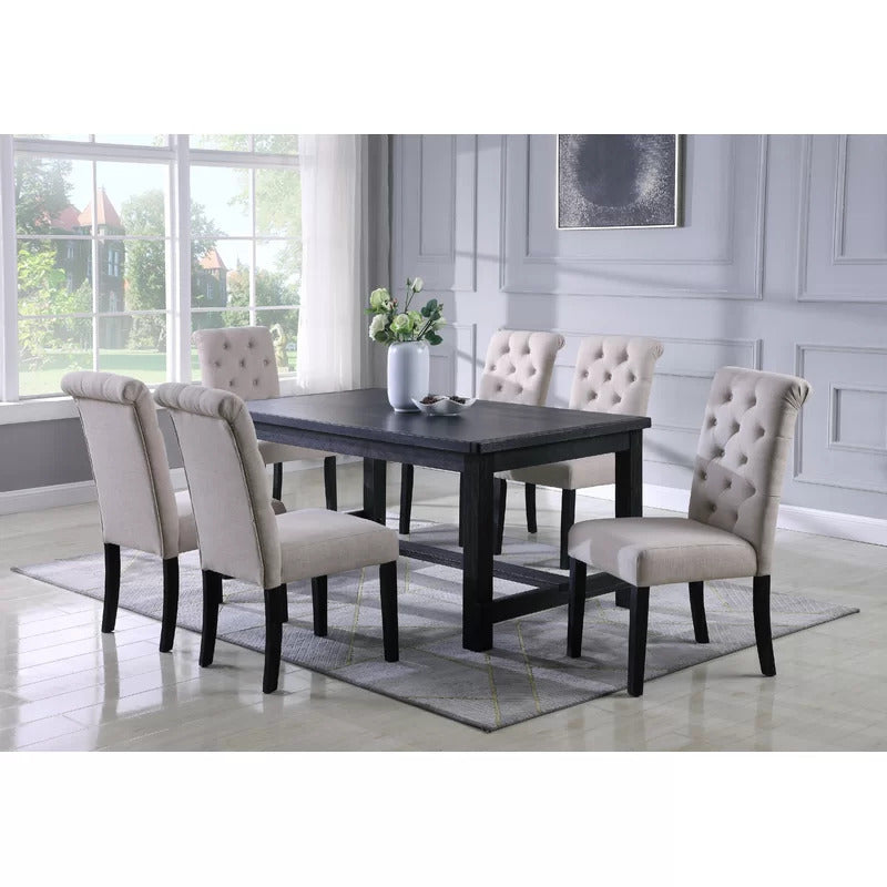 Dining Set: Dining Table with 6 Chairs Dining Set