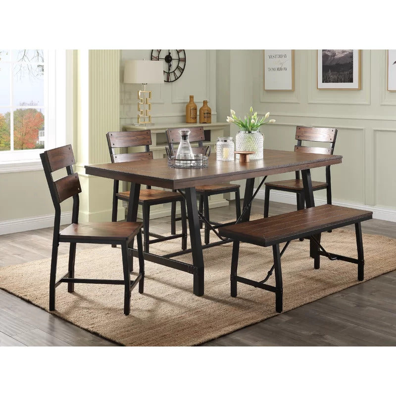 Dining Set: Dining Table with 6 Chairs Dining Set