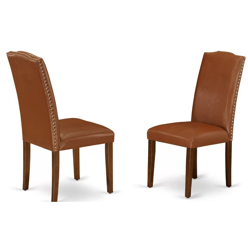 Dining Set: Dining Table with 6 Chairs Rubberwood Solid Wood Dining Set