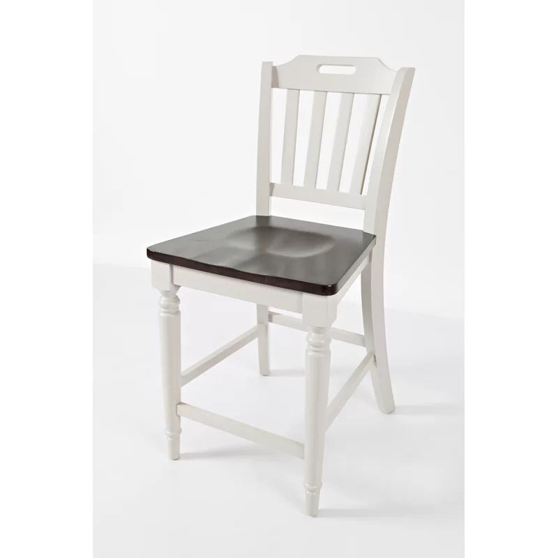 Dining Set: Dining Table with 6 Chairs Rubberwood Solid Wood Dining Set