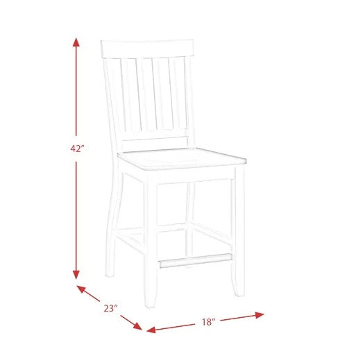 Dining Set: Dining Table with 6 Chairs Rubberwood Solid Wood Dining Set