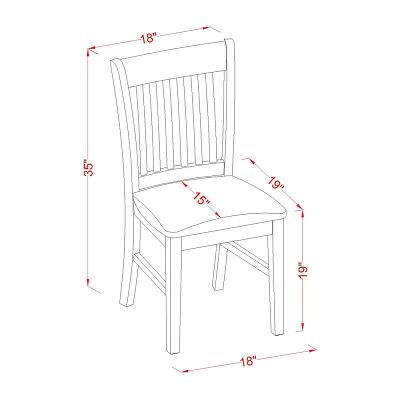 Dining Set: Dining Table with 4 Chairs Wood Dining Set