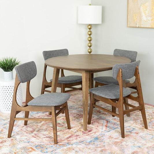 Dining Set: Eucalyptus Solid Wood 4 Seater Dining Set