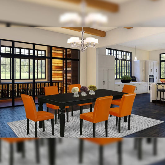 Dining Set: Extendable Solid Wood 6 Seater Dining Set