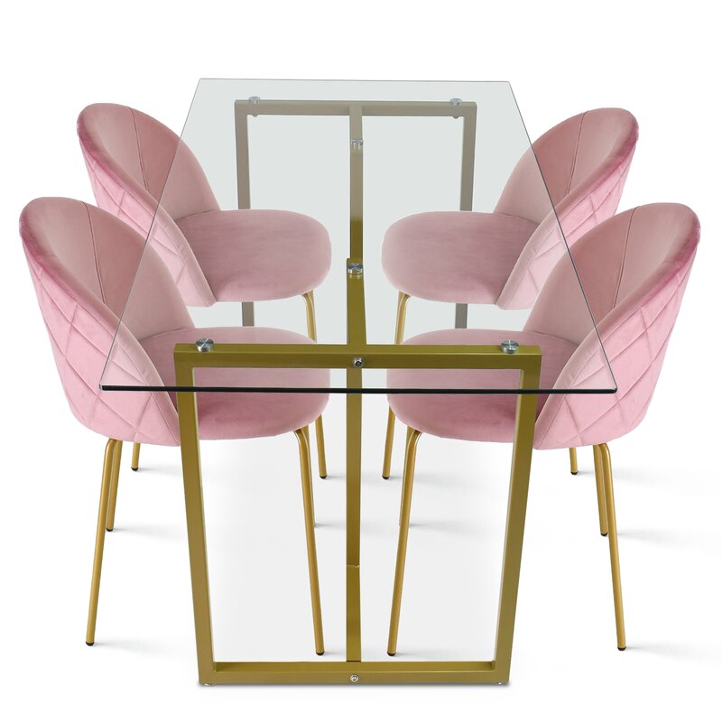 Dining Set : Home Kitchen Breakfast Table, Kitchen Counter With 4 Chairs