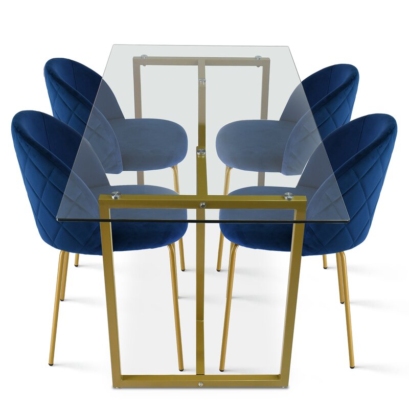 Dining Set : Home Kitchen Breakfast Table, Kitchen Counter With 4 Chairs
