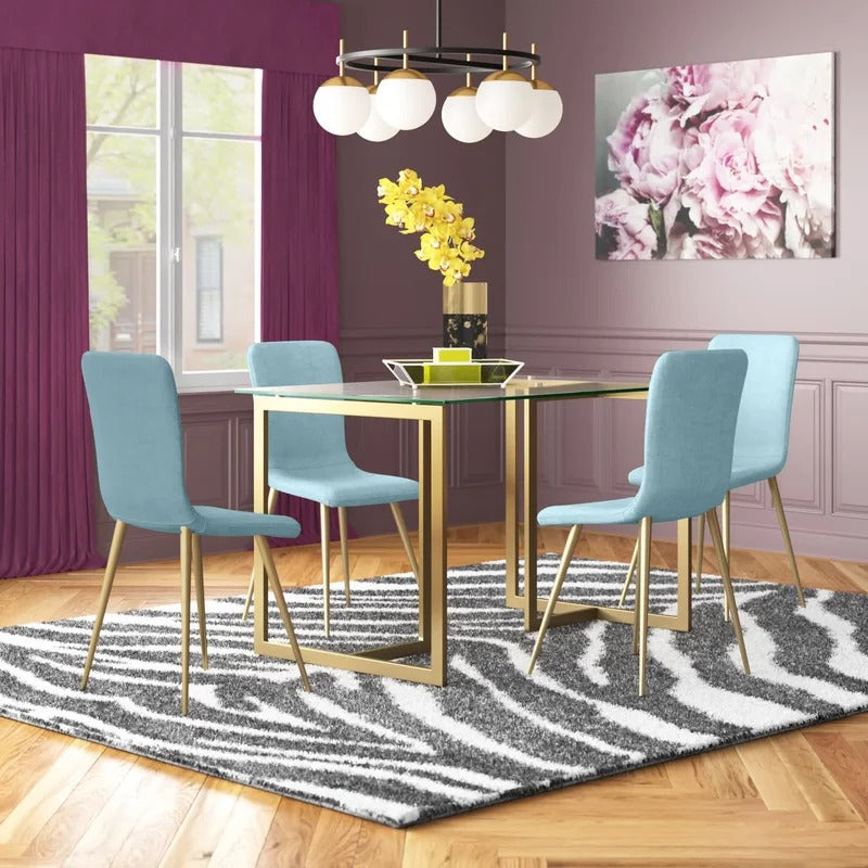 Dining Set : Iron 4 -Person Dining Set