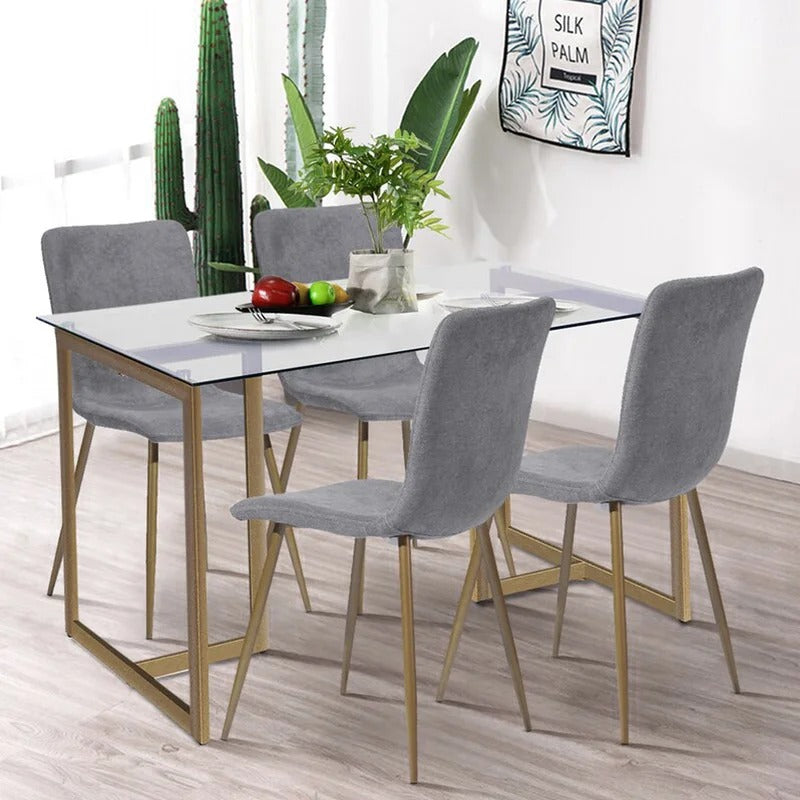 Dining Set : Iron 4 -Person Dining Set
