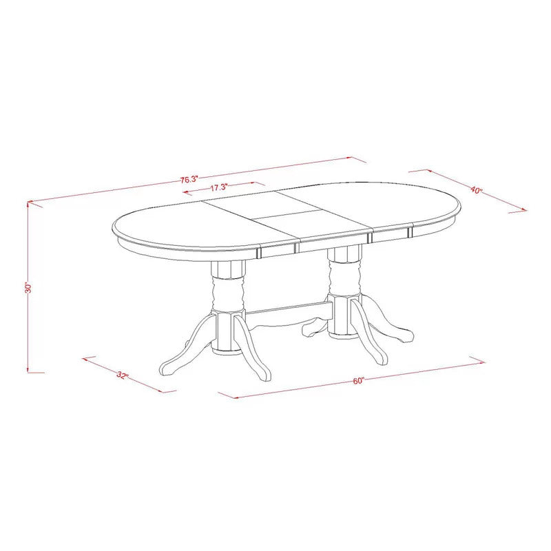Dining Set: Leaf Rubberwood 8 Seater Dining Set