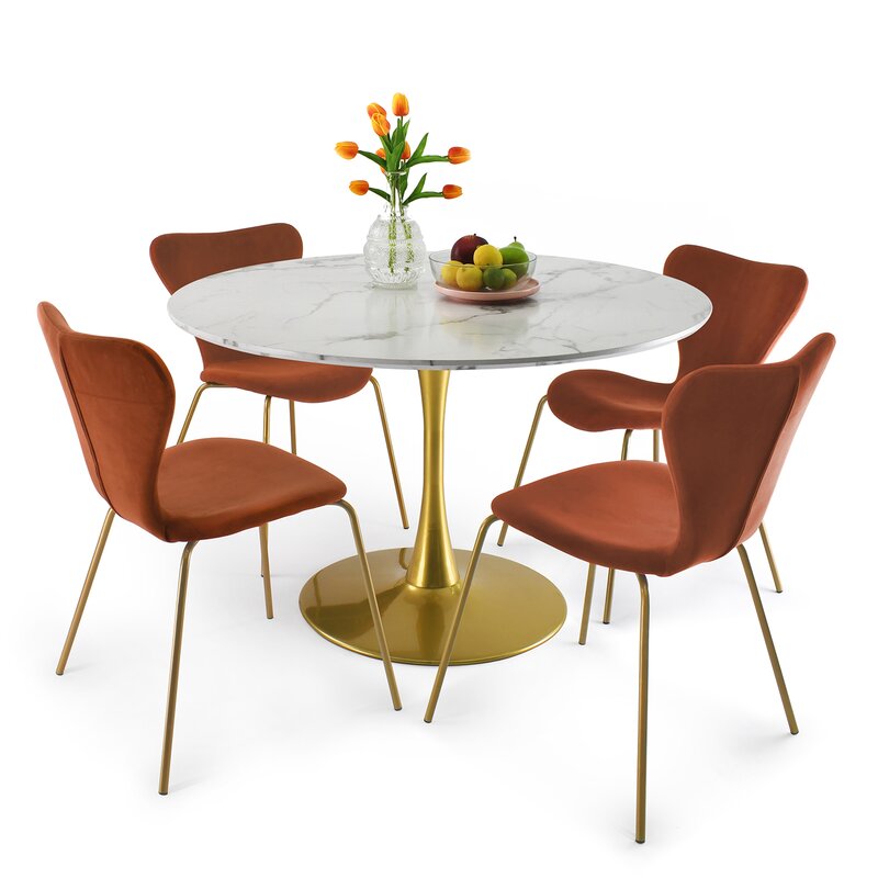 Dining Set: Metal 4 - Person Dining Set