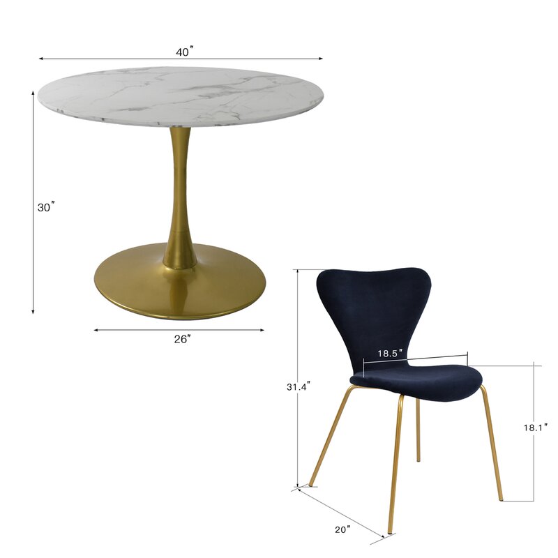 Dining Set: Metal 4 - Person Dining Set