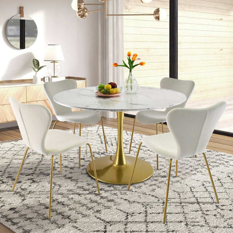 Dining Set: Metal 4 - Person Dining Set
