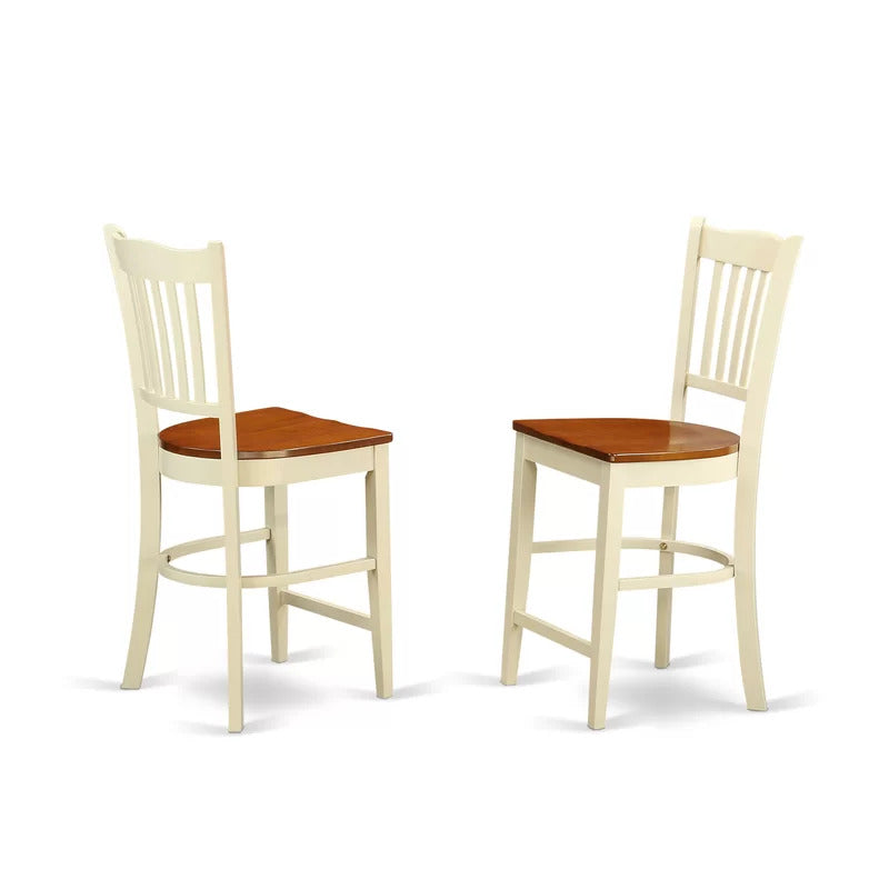 Dining Set: Person Counter Height Rubberwood Solid Wood Dining Set