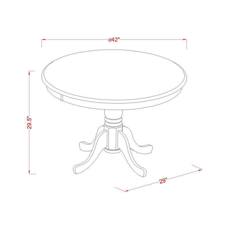 Dining Set: Rubberwood Solid Wood 4 Seater Breakfast Nook Dining Set