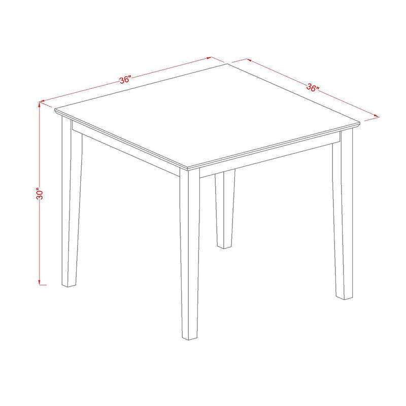 Dining Set: Rubberwood Solid Wood 4 Seater Dining Set