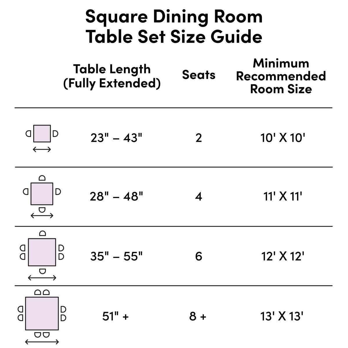 Dining Set Square Dining Table with 4 Chairs
