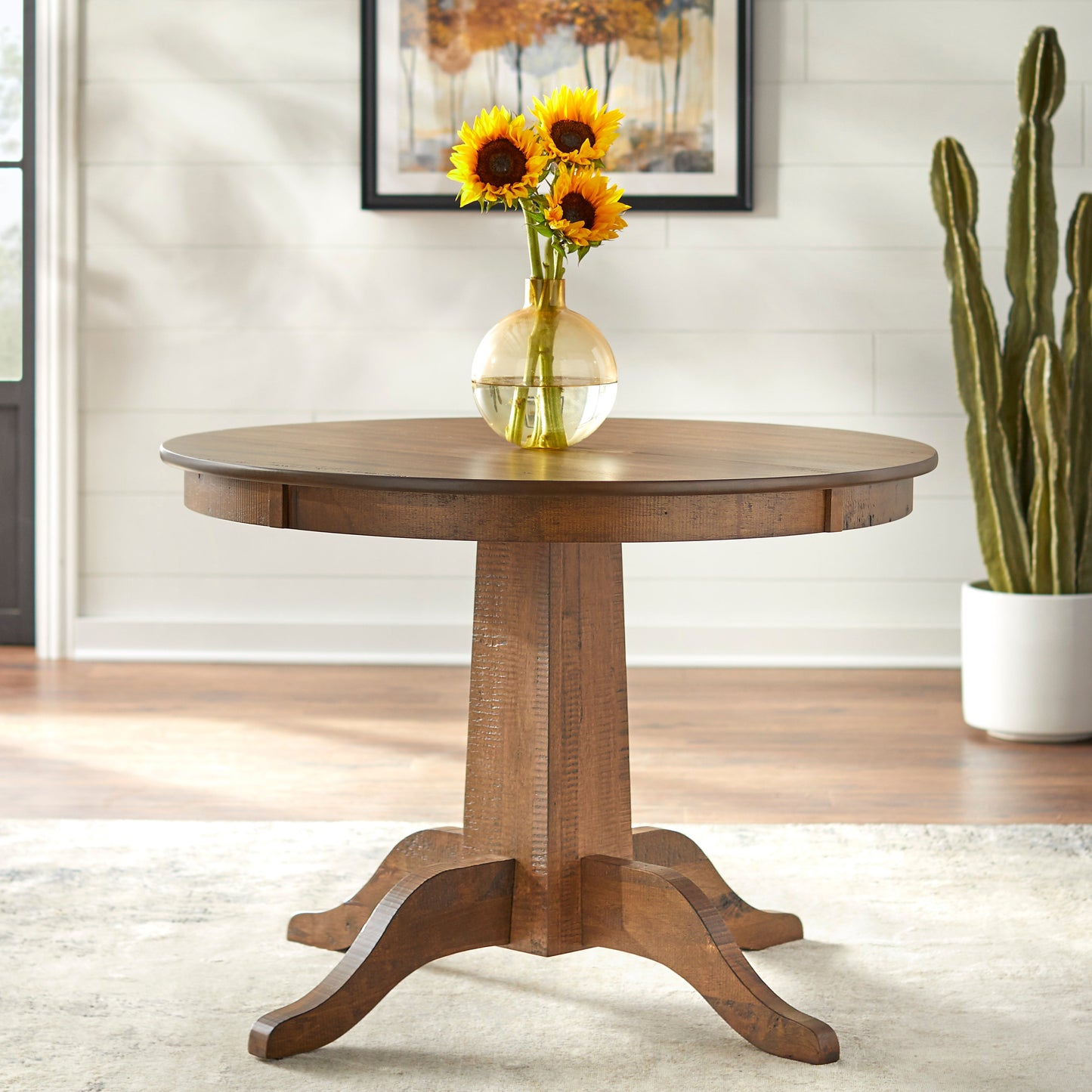 Dining Set Walnut 2 Seater Round Dining Table Set