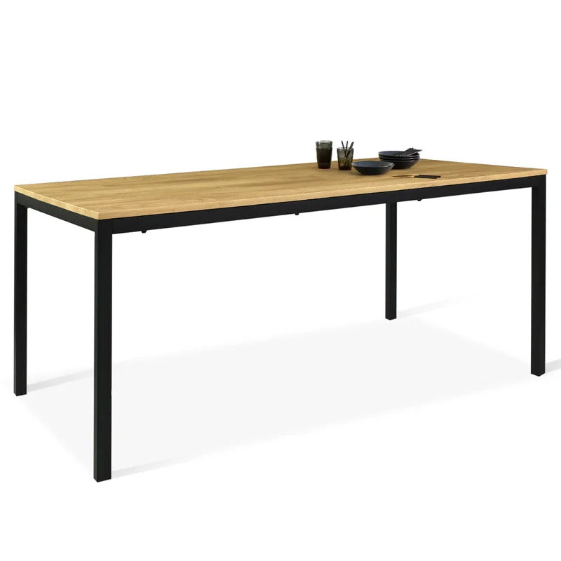 Dining Set: Warm Wood Grain 8 Seater Dining Set