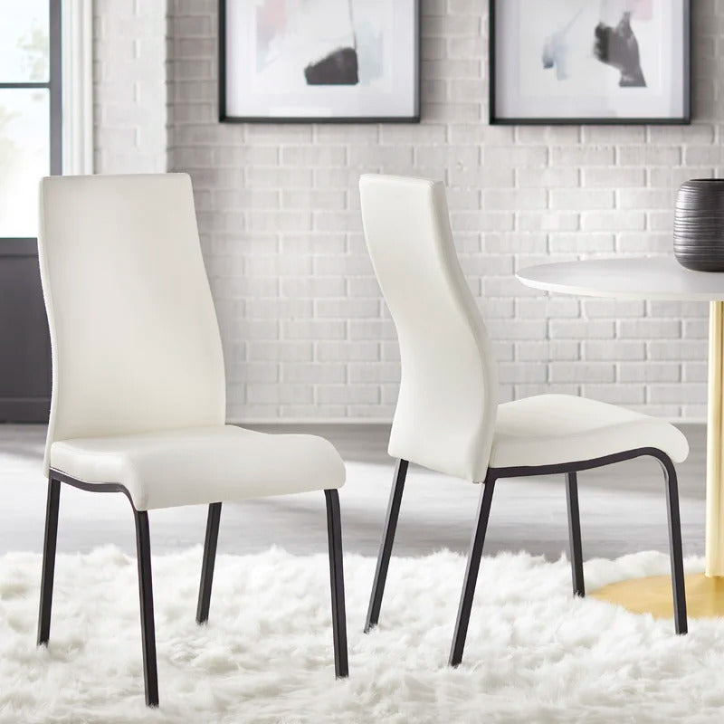 Dining Set: White Round Dining Table With 2 Chairs