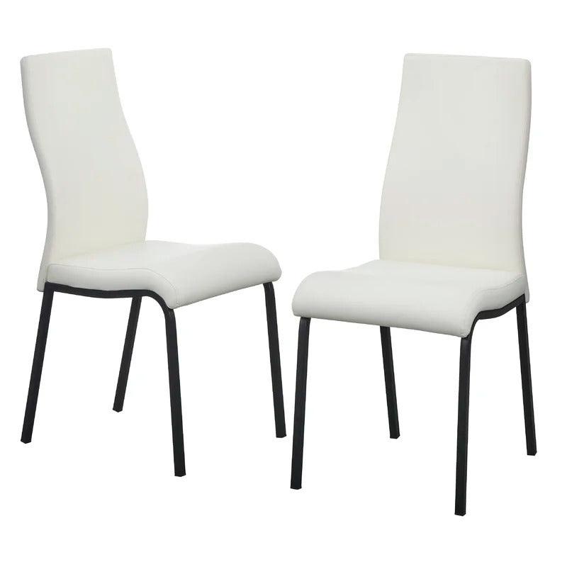 Dining Set: White Round Dining Table With 2 Chairs