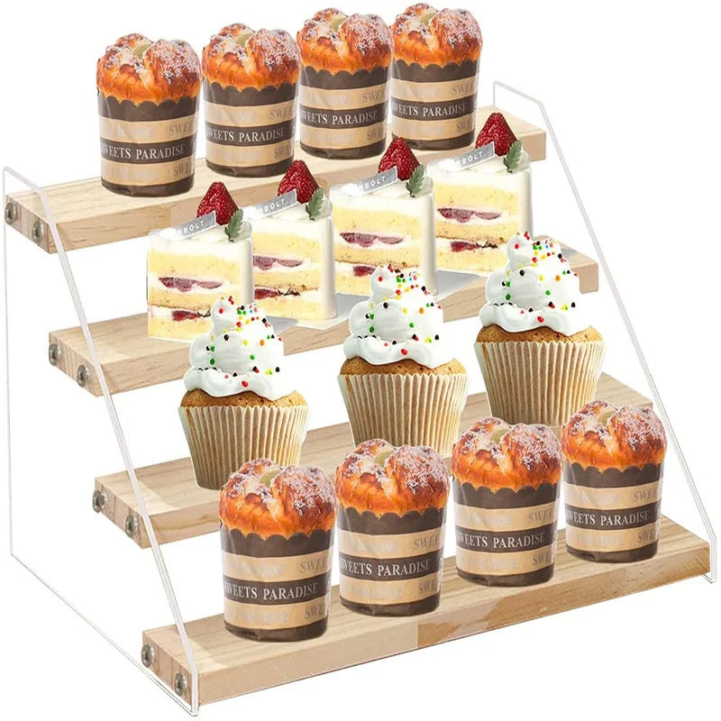 Display Unit: Wood Acrylic Riser Display Unit