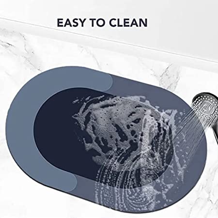 Doormats: Non Slip Floor mat Quick Drying Water for Home Diatomite Door Mat Soft Silicone