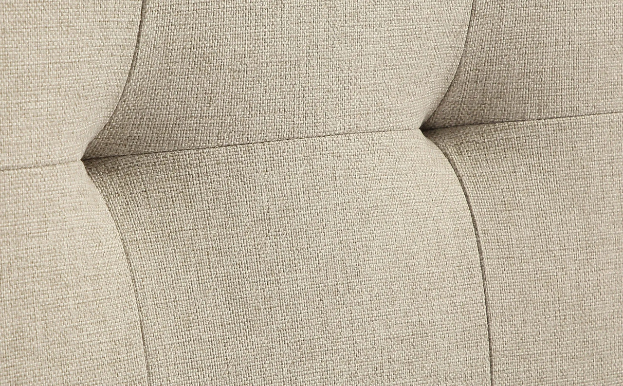 Double Bed: Kenle Oatmeal Fabric Double Bed