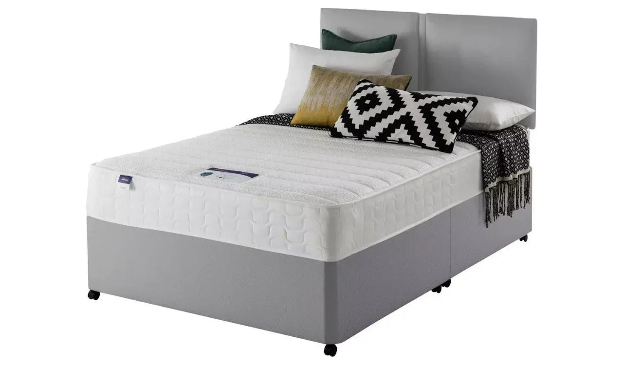 Divan Bed: Light Grey Divan Bed