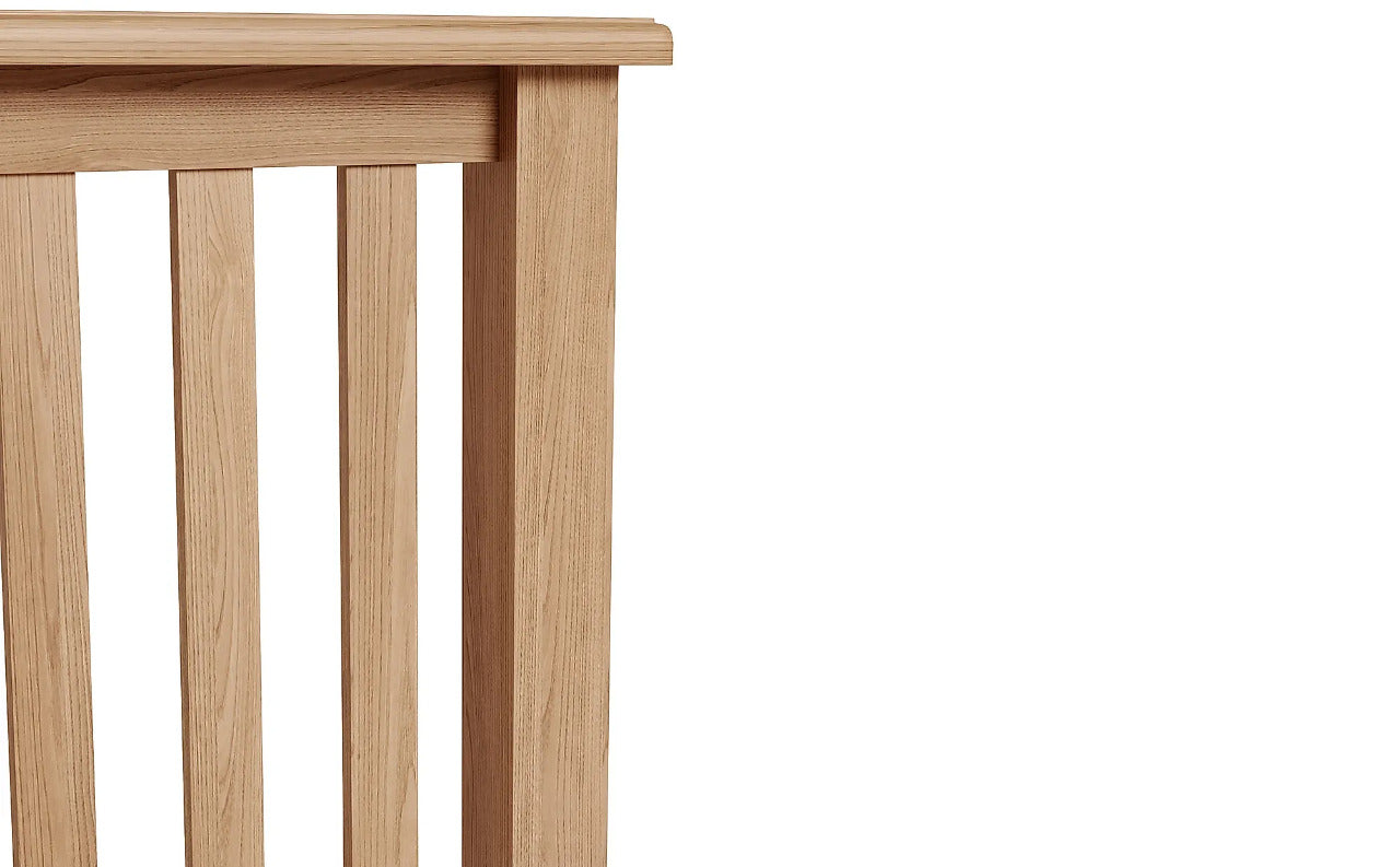 Double Bed: Light Oak Wooden Double Bed