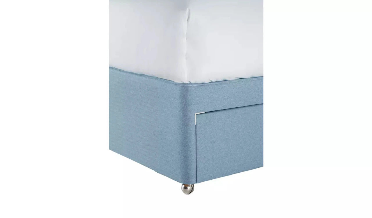 Double Bed: Luxurious Fabric 2 Drawer Double Bed