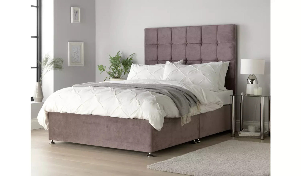 Double Bed: Mauve Double Bed