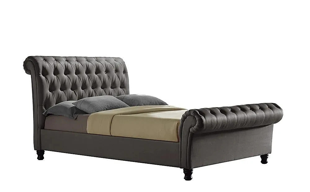 Double Bed: Modern Velvet Double Bed