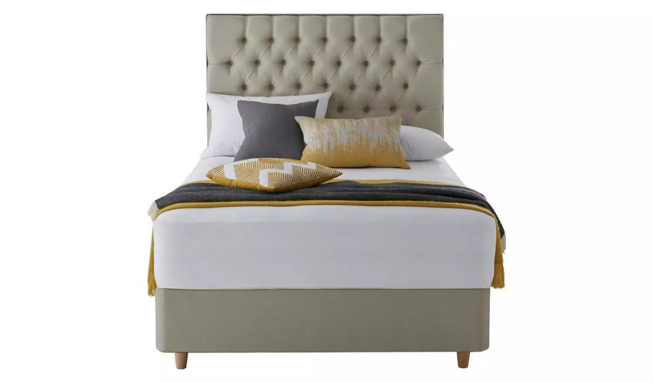 Double Bed: Sandstone 2 Drawer Double Bed
