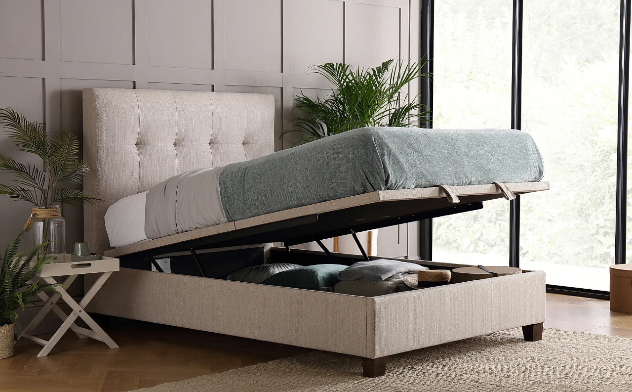 Double Bed: Worth Walk Fabric Double Bed